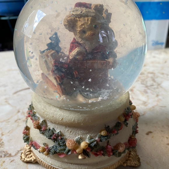 Vintage Christmas Santa Teddy And Me Musical Snow Globe - Picture 4 of 5